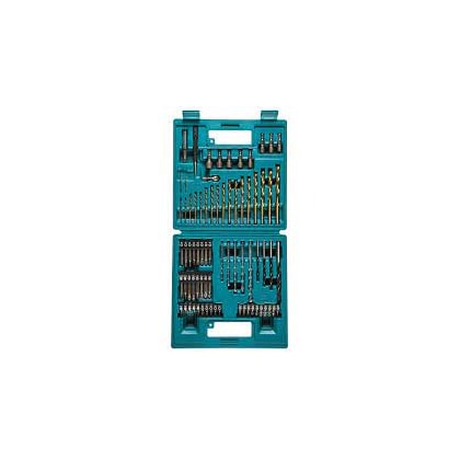 KIT DE BITS E BROCAS MAKITA B 49373 75 PEÇAS COM HSS TIN CONCRETO MADEIRA E SOQUETES