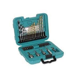 KIT DE BITS E BROCAS MAKITA B 68498 34 PEÇAS COM HSS TIN CONCRETO MADEIRA E ESCAREADOR