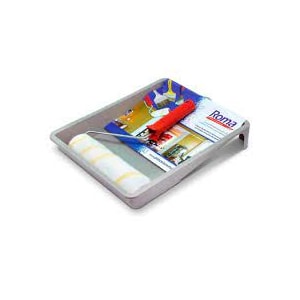 Kit Para Pintura Roma 3 Peças Com Bandeja, Garfo E Rolo De Poliéster 23Cm