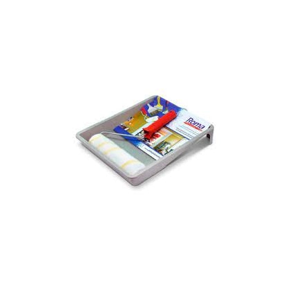 Kit Para Pintura Roma 3 Peças Com Bandeja, Garfo E Rolo De Poliéster 23Cm
