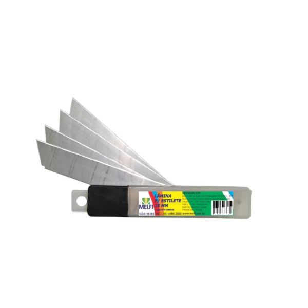 LÂMINA PARA ESTILETE 18MM MELFI COM 10 PEÇAS AÇO TEMPERADO-a7d513a0-ad5d-4df2-aebf-bfaeb433c4a0