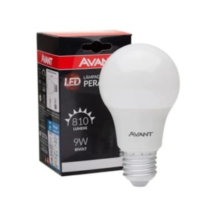 LÂMPADAS PERA LED AVANT 9W BIVOLT BRANCO 6500K BASE E27 BR810 B