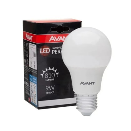 LÂMPADAS PERA LED AVANT 9W BIVOLT BRANCO 6500K BASE E27 BR810 B