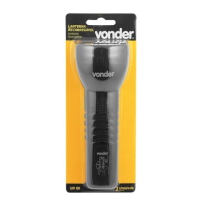 LANTERNA RECARREGÁVEL CURTA BIVOLT VONDER 1 SUPER LED BATERIA 800MAH