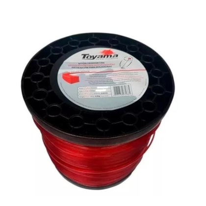 Linha De Nylon Para Roçadeira Toyama 3,0Mm Vermelha Bobina 2Kg Com Aproximadamente 190M