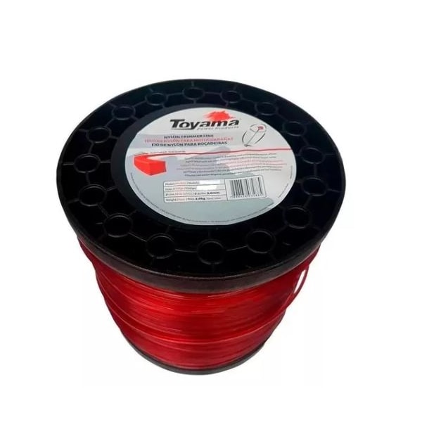 LINHA DE NYLON PARA ROÇADEIRA TOYAMA 3,0MM VERMELHA BOBINA 2KG COM APROXIMADAMENTE 190M-854053bb-100d-422e-934a-78632df032cf