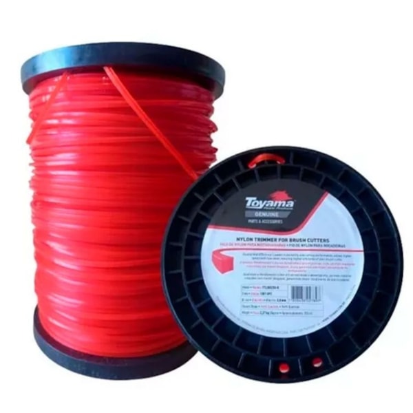 LINHA DE NYLON QUADRADO 3MM VERMELHO 255M PARA ROÇADEIRA-0800b33e-b9c6-43a7-a42b-dca6f6b4a5ee