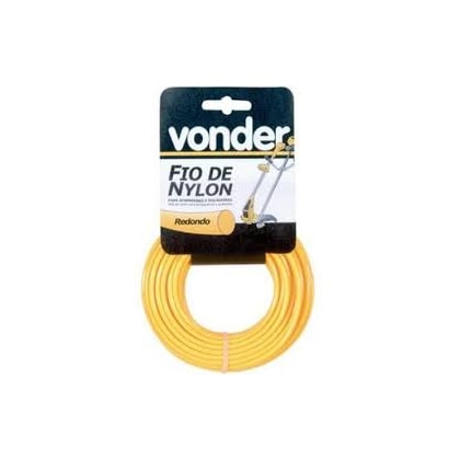 Linha De Nylon Redonda Vonder 1,6Mm 15M Amarela Para Roçadeira