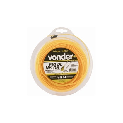 Linha De Nylon Redonda Vonder 2,4 Mm Rolo 50 M Amarela