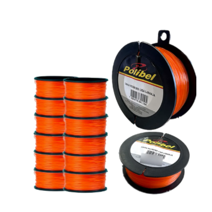 Linha De Pedreiro Lisa Polibel 50 Metros Laranja Termoplástico Virgem