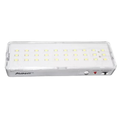 Luminária De Emergência Avant Eco31811 Bivolt 30 Leds 1W 100 Lumens 6000K