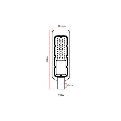 Luminária LED Detroit Avant 200W 6500K Ip66 Bivolt Alumínio E Policarbonato