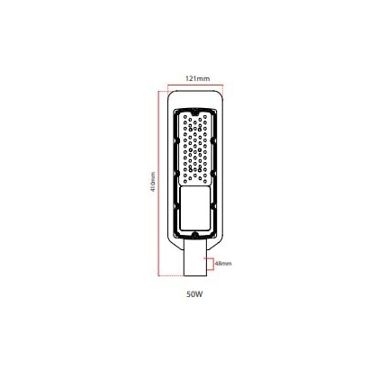 Luminária LED Detroit Avant 50W 6500K Ip66 Bivolt Alumínio E Policarbonato