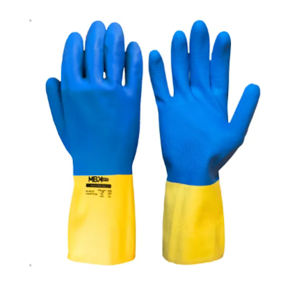Luva De Látex Com Neoprene Medix Nflex Bicolor Tamanho M Com Proteção Química