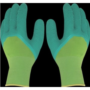 LUVA DE MALHA COM BANHO DE LÁTEX VERDE PLASTCOR EG CA 42372