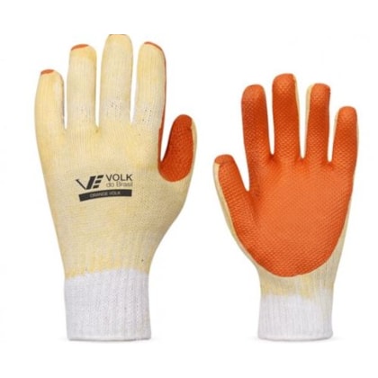 LUVA DE SEGURANÇA GLADIADOR ORANGE VOLK TAM G LÁTEX VULCANIZADO C.A 21367