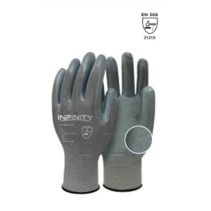 LUVA DE SEGURANÇA INFINITY NITRI SLIM CINZA TAMANHO G REVESTIMENTO NITRÍLICO C.A. 49.375