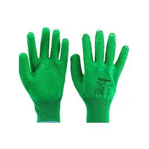 Luva De Segurança Kalipso Malha Com Látex Natural Verde Tamanho G Ca 37091
