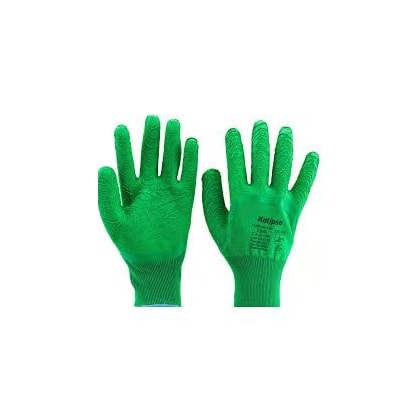 Luva De Segurança Kalipso Malha Com Látex Natural Verde Tamanho G Ca 37091
