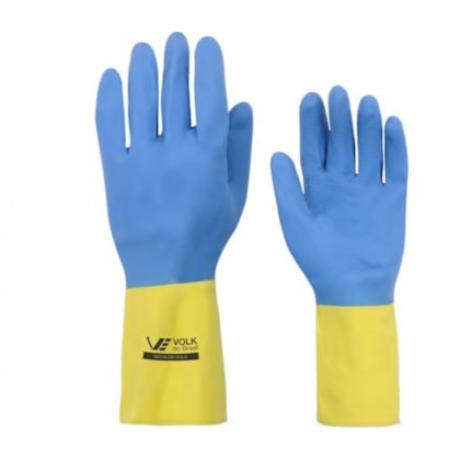 Luva De Segurança Volk Látex Neoprene Bicolor Tamanho M Antiderrapante Ca 37900