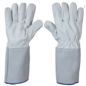 LUVA DE VAQUETA MISTA CANO LONGO LUMA COUROS CA 42093 COM PROTEÇÃO PARA ANTEBRAÇO