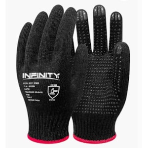 LUVA MALHA PIGMENTADA PRETA INFINITY C.A 42899 PROTEÇÃO E CONFORTO