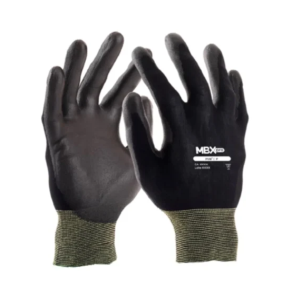 Luva Multitato EG Medix Brasil Preta E Cinza Com Banho Em Poliuretano Para Proteção-45f12dd0-fc9c-4169-b84b-ecc220030a85