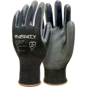 LUVA MULTITATO PRETA/CINZA TAM. G C.A 44.529 INFINITY