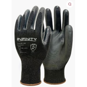 LUVA MULTITATO SLIM FLEX PRETA/CINZA M POLIURETANO CA 44.529 INFINITY