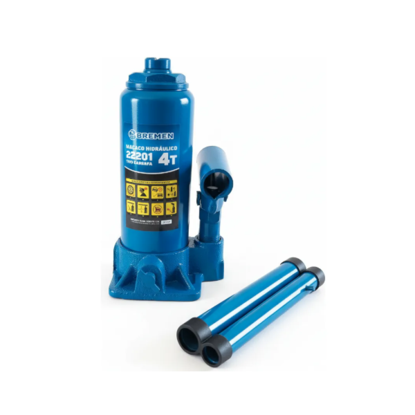 MACACO HIDRÁULICO GARRAFA BREMEN 4 TONELADAS ALTURA 170 320MM EM AÇO-011e0649-8f67-454c-a0ee-2611fbc66000