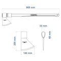 MACHADO TRAMONTINA 3,5 LBS COM CABO 90CM CABEÇA REDONDA-87c91d23-8452-4f52-9e4d-ba88b17db2f0