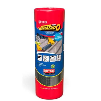 Manta Asfáltica Autoadesiva Dryko Multiseal Alumínio 45 Cm X 10 M