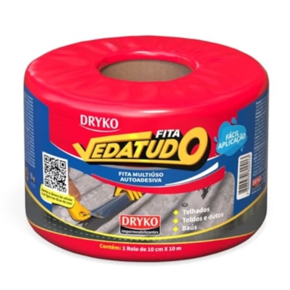 MANTA ASFÁLTICA DRYKO AUTO ADESIVA ALUMINIZADA 10CM X10M