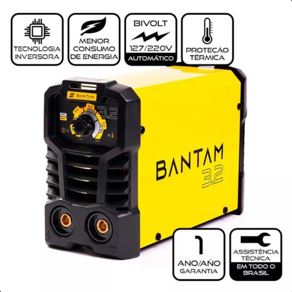 Máquina De Solda Inversora Esab Bantam 3.2 Bivolt 127V/220V 2,89Kg-05fdd96b-fcc3-4c75-aa1b-40aec93334c3