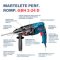 MARTELETE PERFURADOR ROMPEDOR BOSCH SDS PLUS 820W 220V GBH 2 24 D-0fb0bcf0-34db-4713-8690-3171d9cff9ee