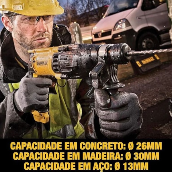 MARTELETE PERFURADOR ROMPEDOR DEWALT D25133KB2 3 MODOS SDS PLUS 220V-ca191cd0-42fc-42dc-a46d-1c91fc63507c