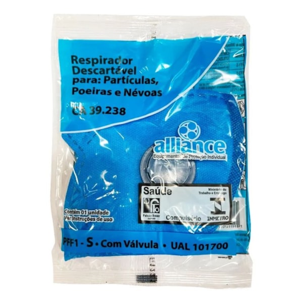 MÁSCARA DESCARTÁVEL COM VÁLVULA C.A 39238-39822f1c-4b20-45b5-8cb2-fbdcc6576b62
