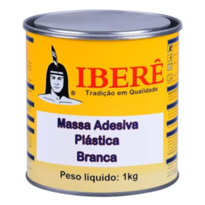 MASSA ADESIVA PLÁSTICA CINZA 1KG IBERÊ