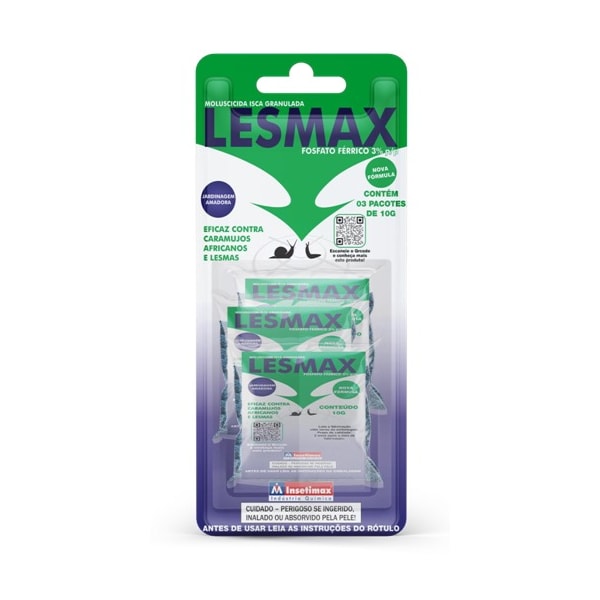Moluscicida Lesmax Insetimax 3 Sachês De 10 G Para Controle De Lesmas E Caramujo Africano-bc35384c-9809-454d-958f-86c2828e9d8c