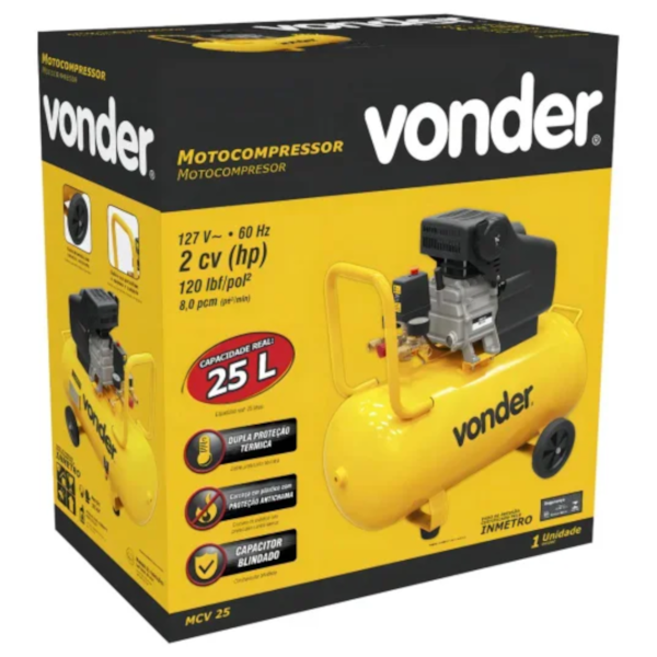 MOTOCOMPRESSOR VONDER 2CV 25L 220V PROFISSIONAL ALTA CAPACIDADE-89fc6b27-cdad-419d-bcdd-dc3e5e4d7de0