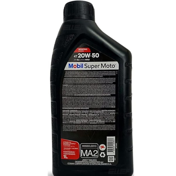 Óleo Mobil Super Moto 20W 50 4T 1L | Proteção Motor E Embreagem-21b52559-ace1-4982-8544-ff88389a5e5d