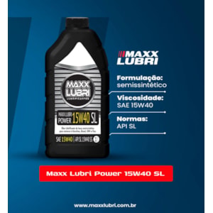 ÓLEO MOTOR SAE 40 MAXXLUB INCOL C40 1L PARA GASOLINA ÁLCOOL E GNV