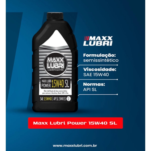 ÓLEO MOTOR SAE 40 MAXXLUB INCOL C40 1L PARA GASOLINA ÁLCOOL E GNV-65bb7d4b-c39f-4cb5-b1ea-849476598c19