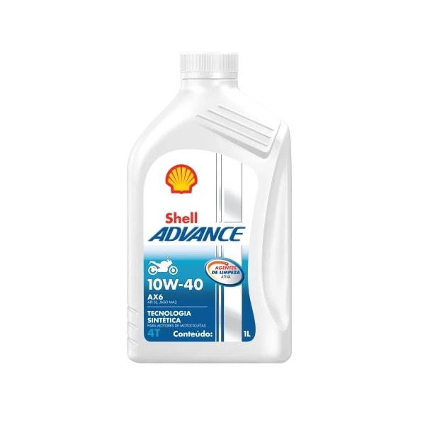 ÓLEO PARA MOTOR 4 TEMPOS SHELL ADVANCE AX6 10W30 1 LITRO SEMISSINTÉTICO API SL JASO MA2-1971aee4-c720-4b69-900e-5b19996ac707