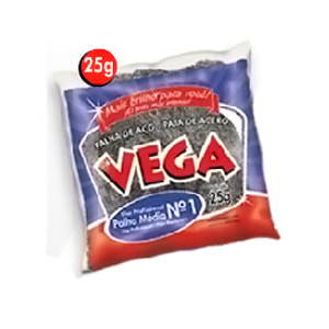 PALHA DE AÇO Nº 01 25G VEGA PARA LIMPEZA PESADA E ACABAMENTO