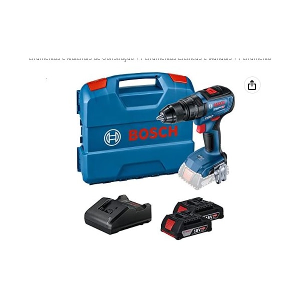 Parafusadeira E Furadeira De Impacto A Bateria Bosch Gsb 185 Li 18V 1/2