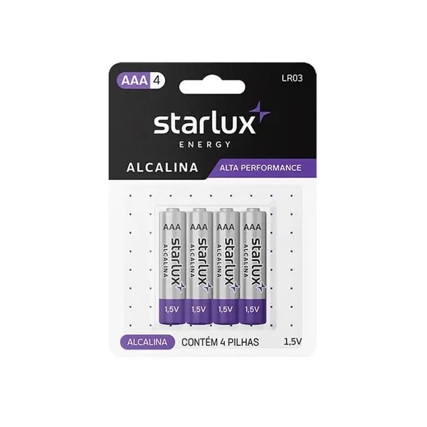 PILHA ALCALINA PALITO AAA 1,5V STARLUX GOLD CARTELA COM 4 UNIDADES-aa39bb8e-267c-4fcf-b59f-f53c240ba033