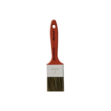 PINCEL TRINCHA ROMA 2,50MM CERDAS NATURAIS GRISALHAS, CABO PLÁSTICO