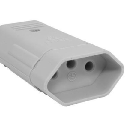 PINO FÊMEA MEC TRONIC 39011 2P+T 20A 250V CINZA