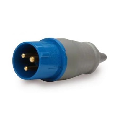 Pino Industrial 2P+T 16A 220V Soprano 6H Azul Ip44